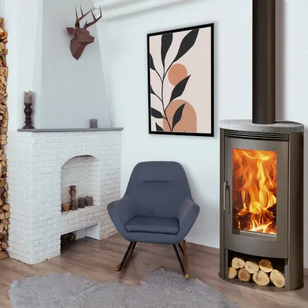 Estufa leñ Delta 1 piedra 8 kW Panadero