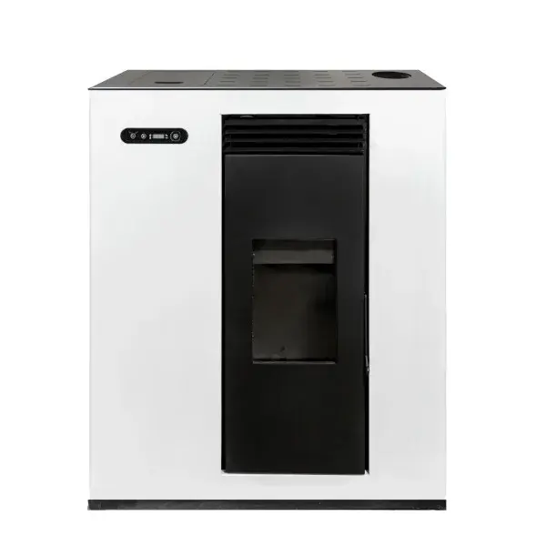 Estufa de pellet canalizable Slim 10,5kW blanco Vertex vertexlife