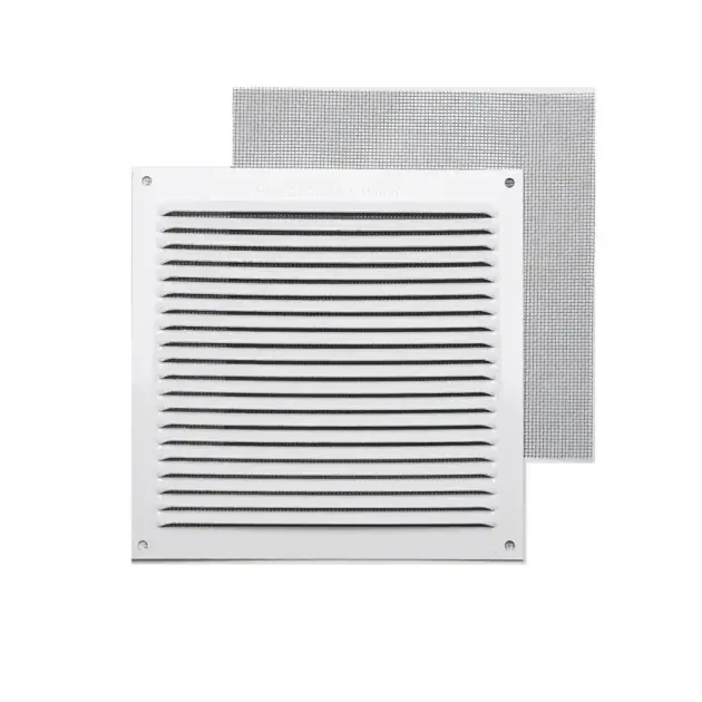 Rejilla con mosquitera blanca 17 x 17 cm