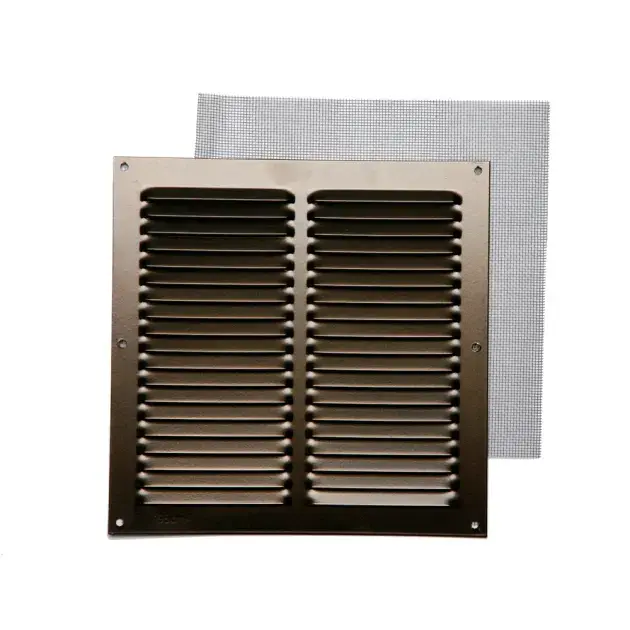 Rejilla c/ mosquitera bronce 20 x 20 cm