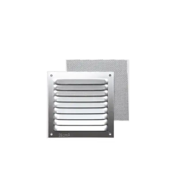 Rejilla c/ mosquitera plata 10 x 10 cm