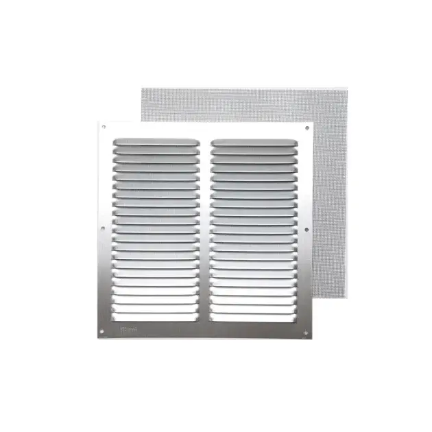 Rejilla c/ mosquitera plata 25 x 25 cm