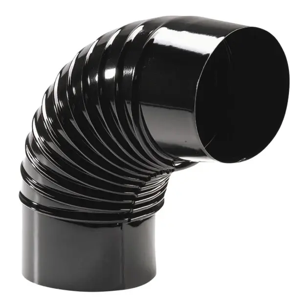 Codo esmaltado negro 90º ø 150 mm
