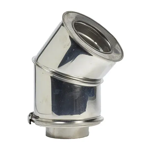 Codo pellet doble capa 80/45º