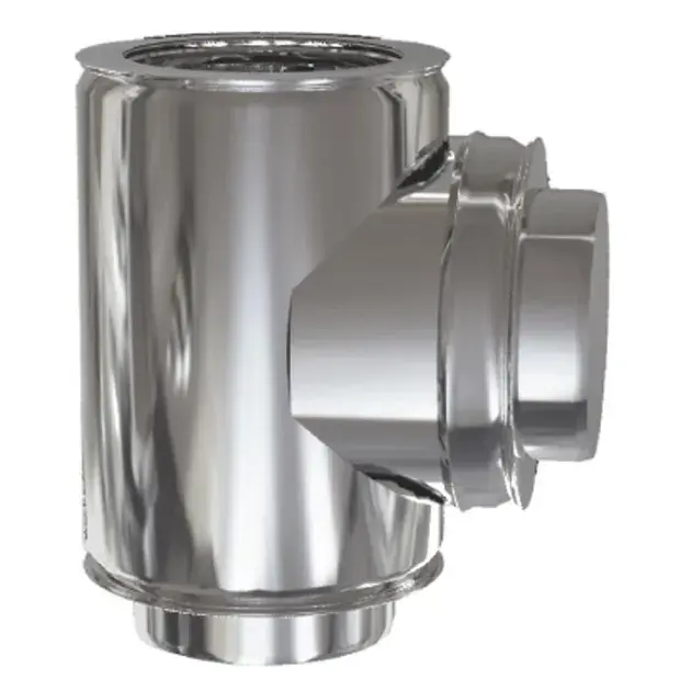 Te doble pared inox 90º ø 150