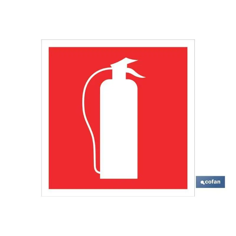 Linterna de Emergencia Señal luminiscente 210x210mm. Extintor de incendios pictograma