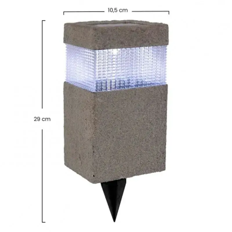 Baliza solar 7hSevenOn Outdoor luz blanca 6000K gris 29x10,5 cm (Certificado IP67)