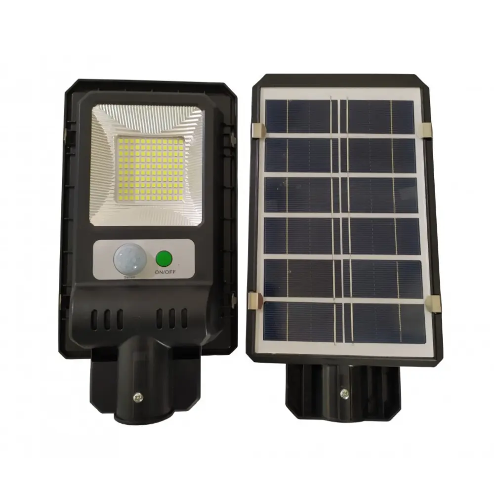 Farola solar compacta 120 LEDs 6500k con sensor de movimiento con Sensor de Movimiento PIR