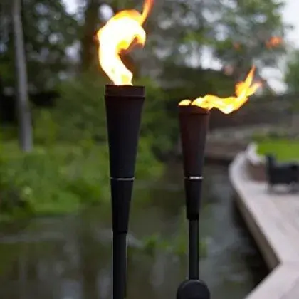 Antorcha de jardín Torchmaster 147 cm negro | Envío Rápido