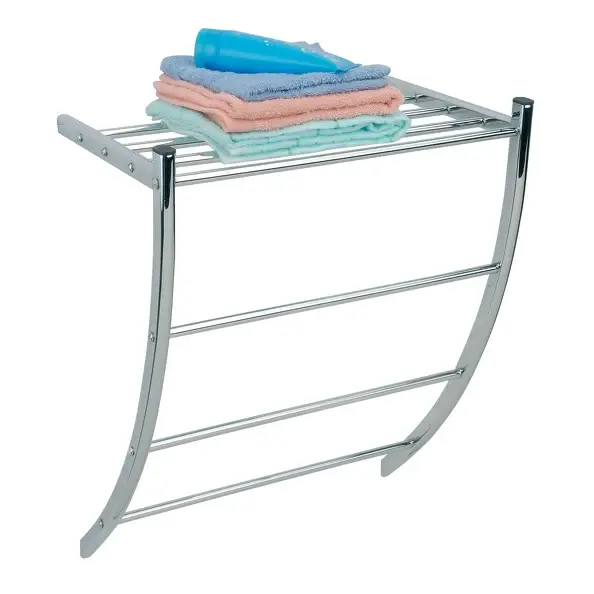 Broca para Concreto Toallero y estante de pared en acero - cromado