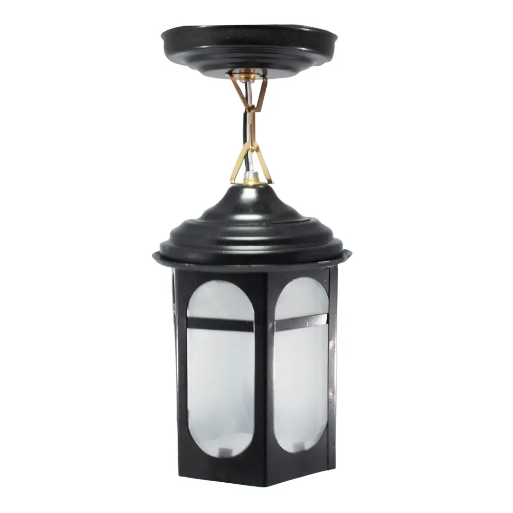 Farol Colgante Casita Negro con Punta de Carburo