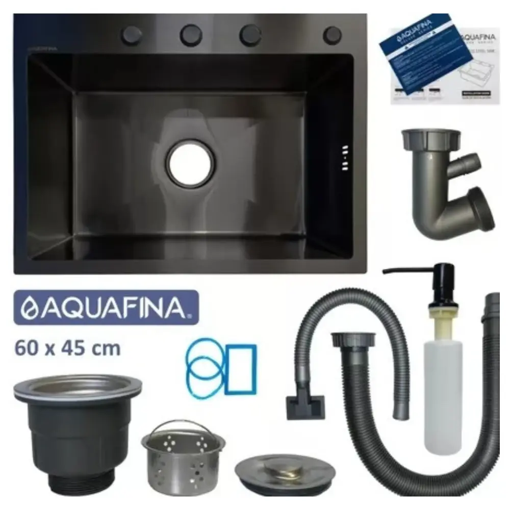 Fregadero en Acero Inoxidable Gunmetal – 60 × 45 cm para Fontanerí