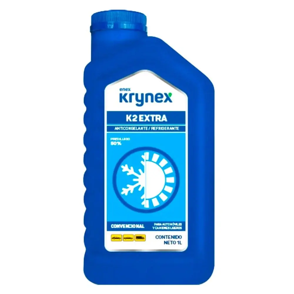 Industrial Certificado Anticongelante Y Refrigerante Krynex K2 Extra 50% 1lt