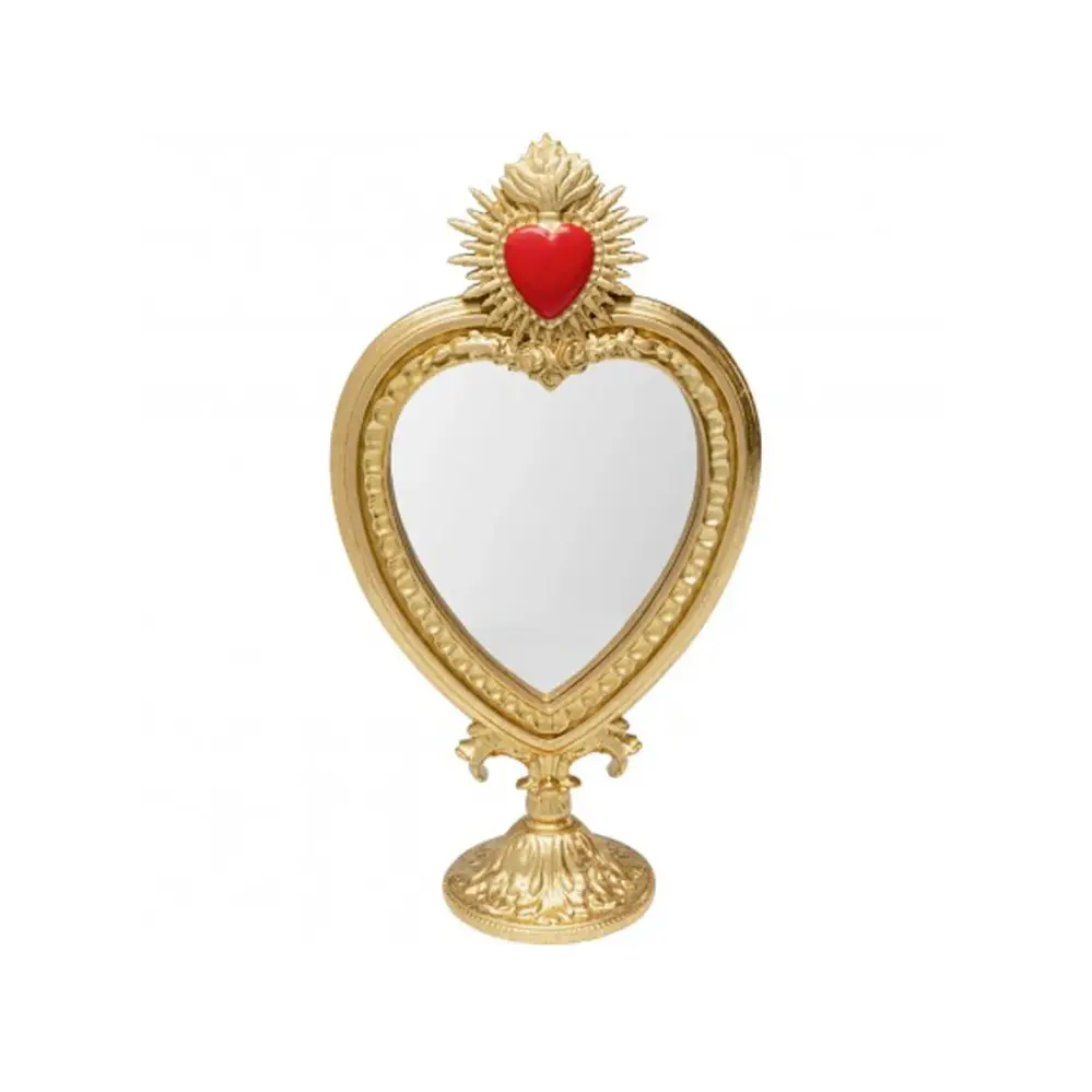Miroir flaming heart H.31cm para Madera