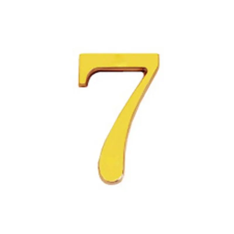 Numero latón 7 10 cm. Con tornilleria oculta (blister 1 pieza)