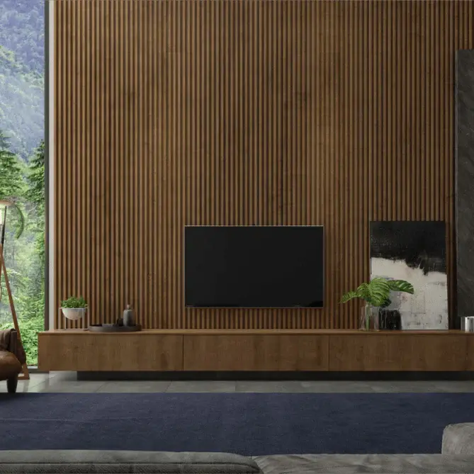 Revestimiento de Pared Madera Lapacho amplio Variable)