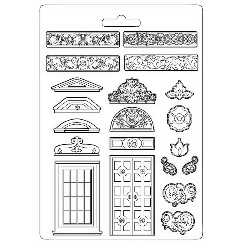 Stamperia maxi moldes pvc versátil 21x29.7 K3PTA4526 Casa Granada puertas ventanas | Envío Rápido Disponible