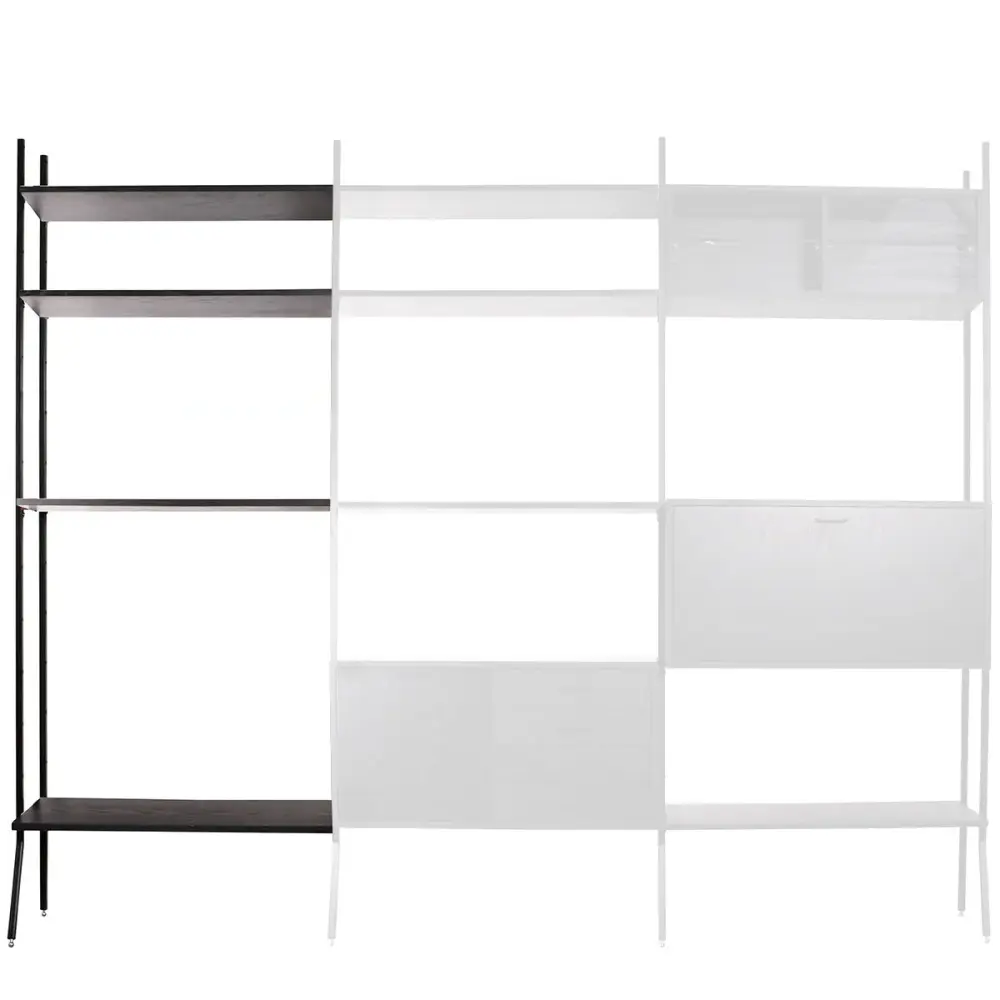 Uitbreiding Zwarte Wandkast - Zwart (92×230cm)