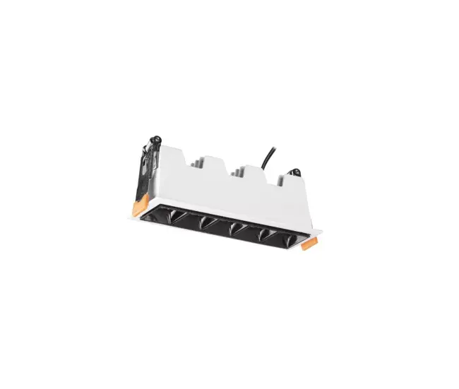 Aplique para Espejo Forlight Jim - Downlight Empotrable de Techo LEDx5 Rectangular Luz Cálida 3000K de Aluminio Color Bla...