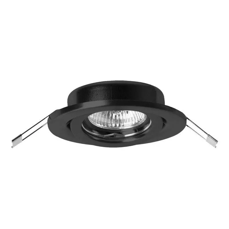 Estevez Lámpara LED de 4", Entrada Foco GU5.3 Forma MR16, para Empotrar Techo color Negro, Modelo ETC-1100-NEG | Ajuste d...