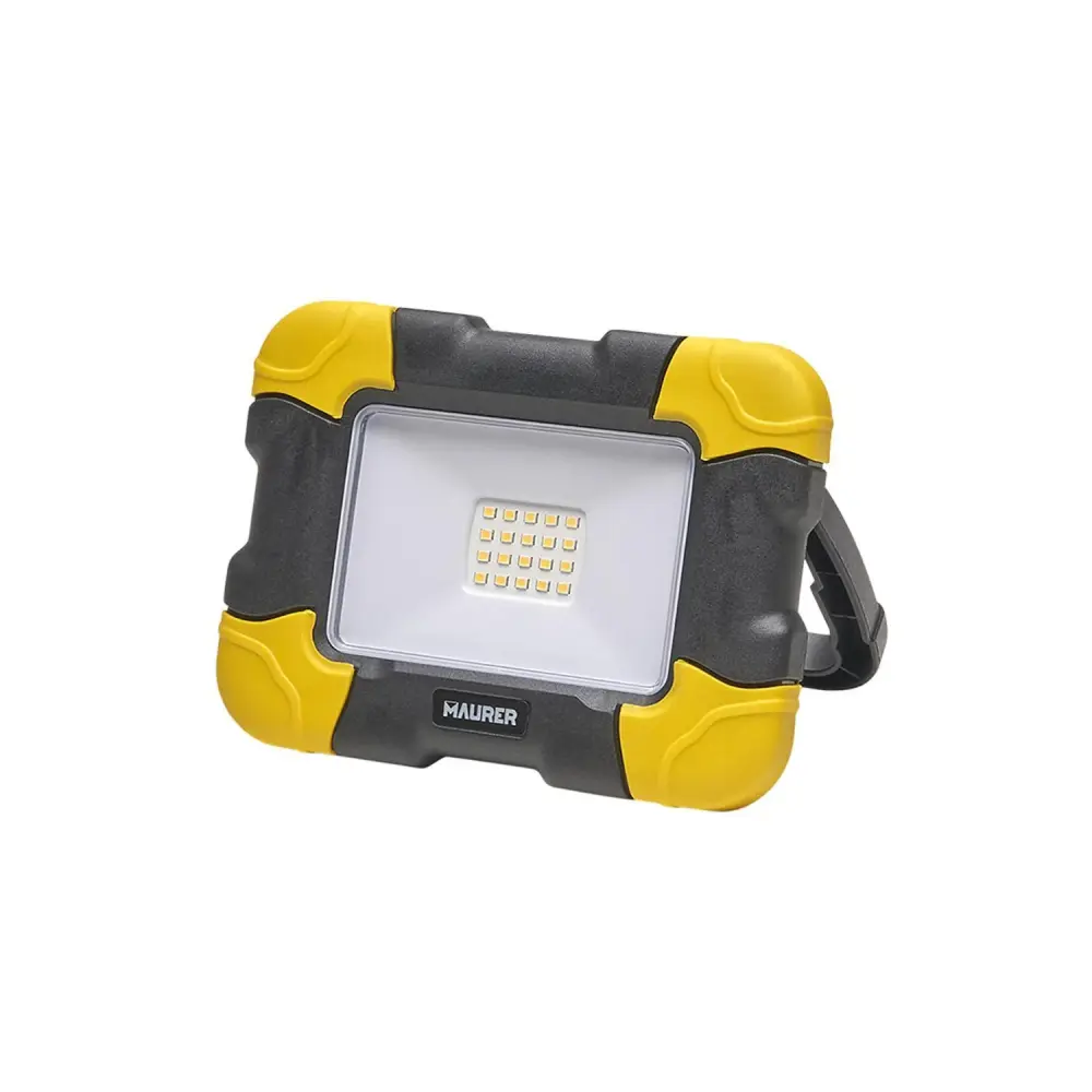 Foco Led Plano Recargable 10 Watt. 800 Lumenes Luz Blanca 4000ºk Protección Ip44. Portatil Proyector Led Obras con Brazo...