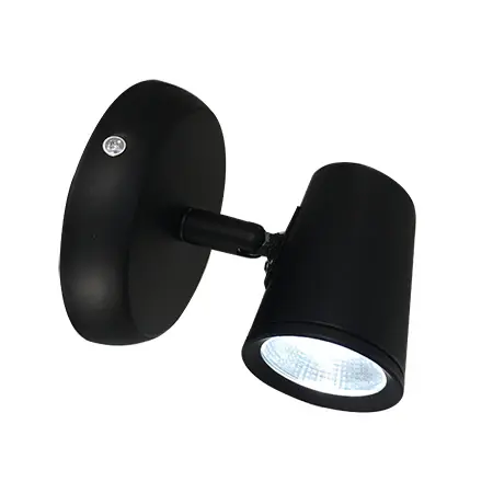 Foco muro negro dirigible LED 5W - DWFO0006 | Ajuste de Ángulo |