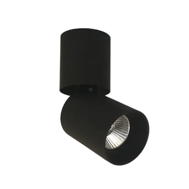 Foco sobrepuesto dirigible metálico dimeable negro Ø 6,3x15 cm LED 8W - TOFO0075