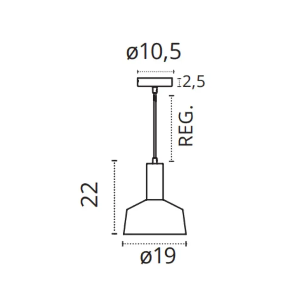 Lámpara de techo Leana Lumit 40W altura regulable cobre Ø19 cm | Ajuste de Ángulo |