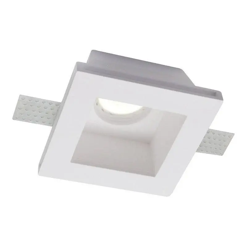 Profesional Certificado Estevez Lámpara Empotrable Cuadrada De Yeso, Foco Mr16 Gu5.3, Modelo 19104