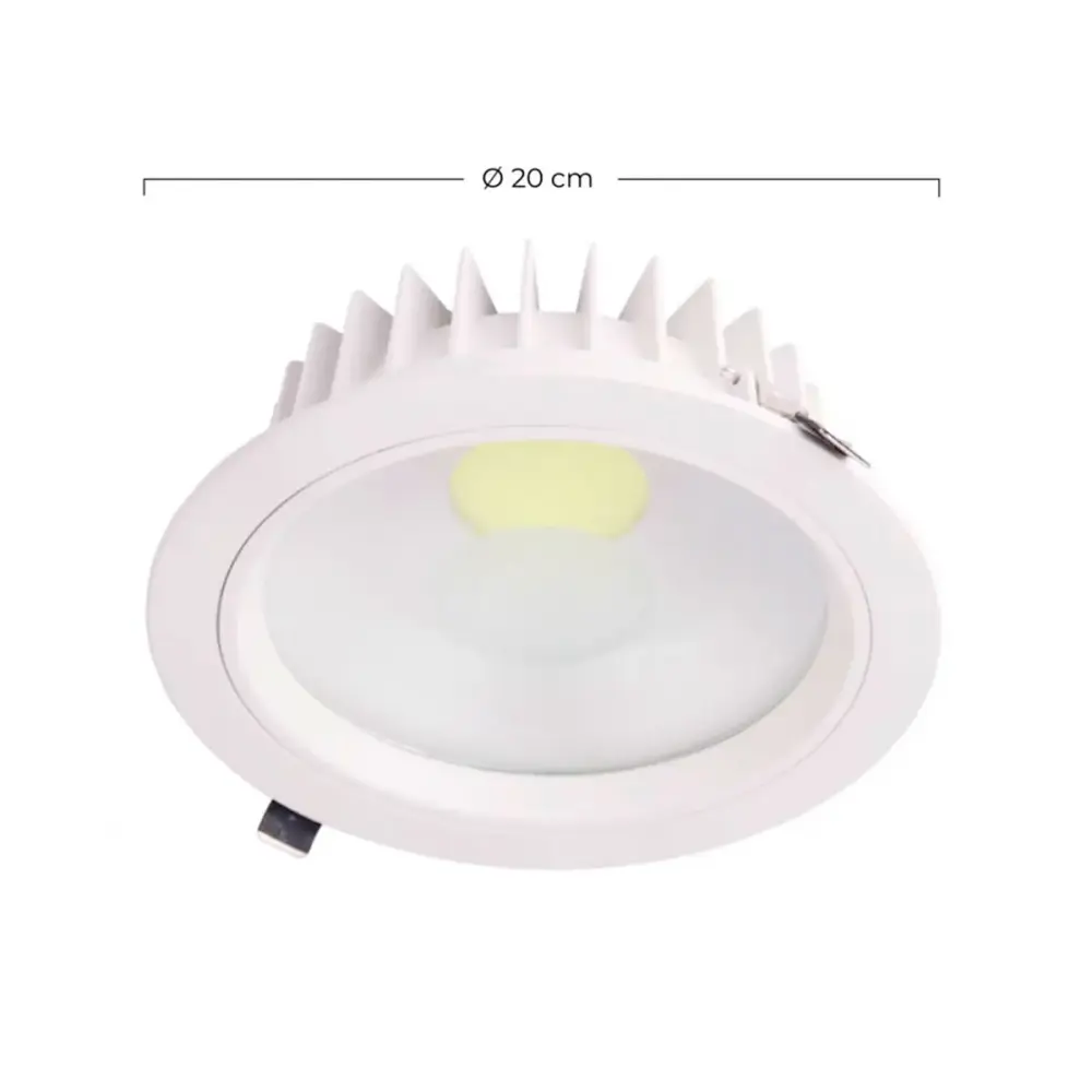 Profesional Certificado Plafón LED Eilen 18W empotrable redondo 1539lm blanco Ø20 cm