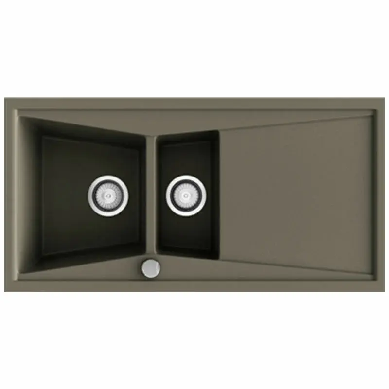 Fregadero Poalgi Kuma 100 1C+1/2+E Tundra Brillo con Imanes de Neodimio