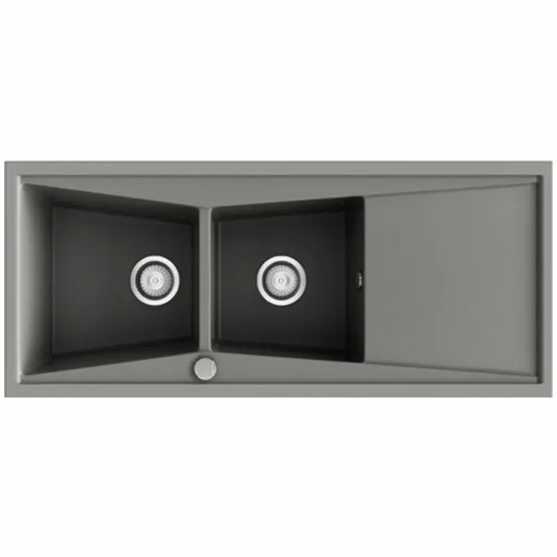 Fregadero Poalgi Kuma 120 2C+E Concret Brillo