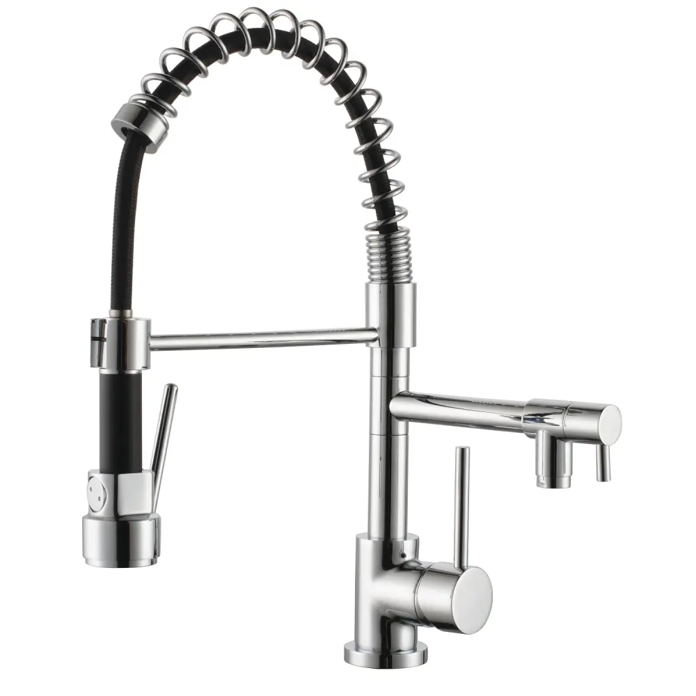 Grifo de fregadero doble salida cromado oasis