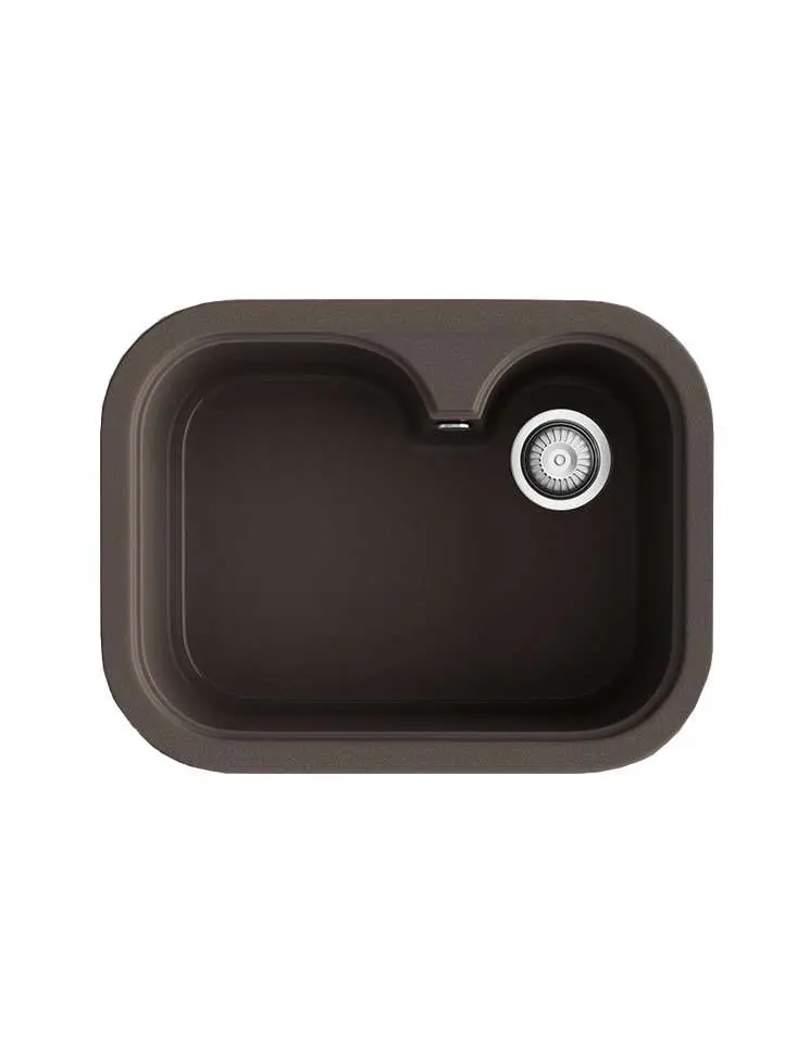 PoaLGi - fregadero 63x50 cm rubi marrón - 1 cubeta