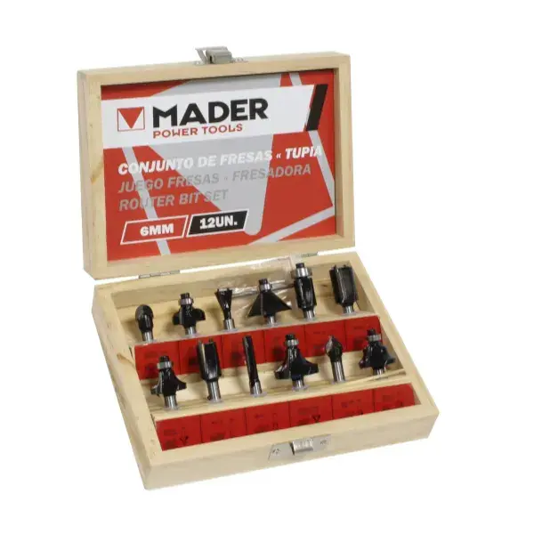 Uso juegos 12 fresas 6 mm Mader