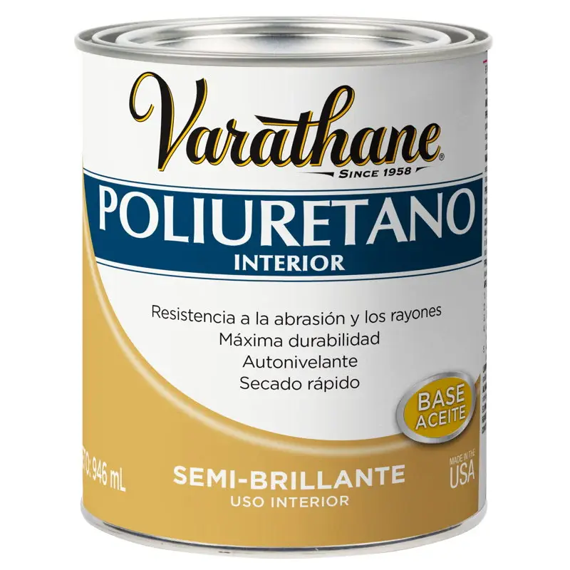 Poliuretano interior Varathane transparente semi deslumbrante 946ml