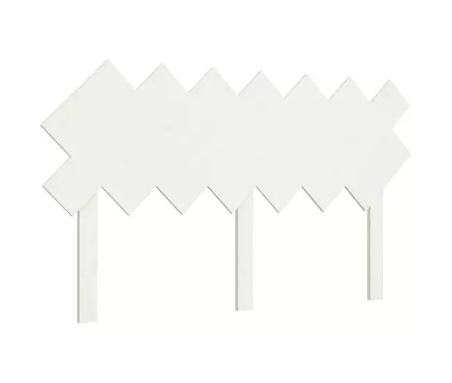 Cabecero de cama madera maciza de pino gris 141x3x80,5 cm