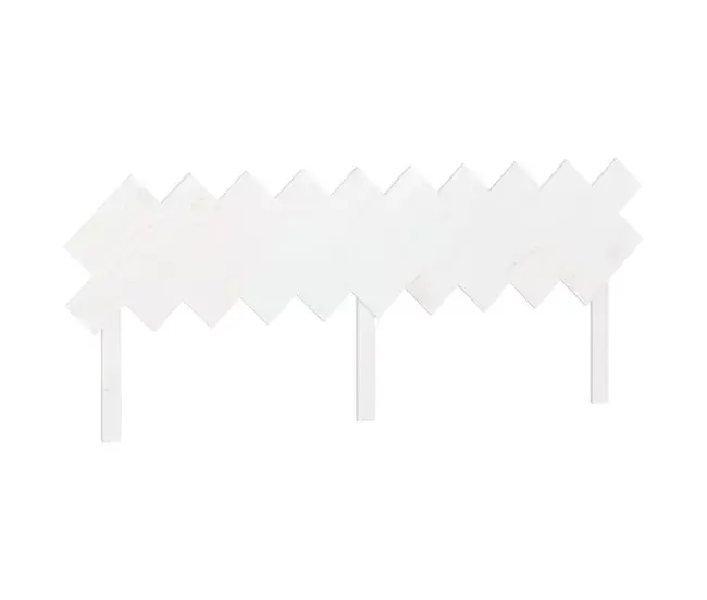 Cabecero de cama madera maciza de pino gris 196x3x80,5 cm