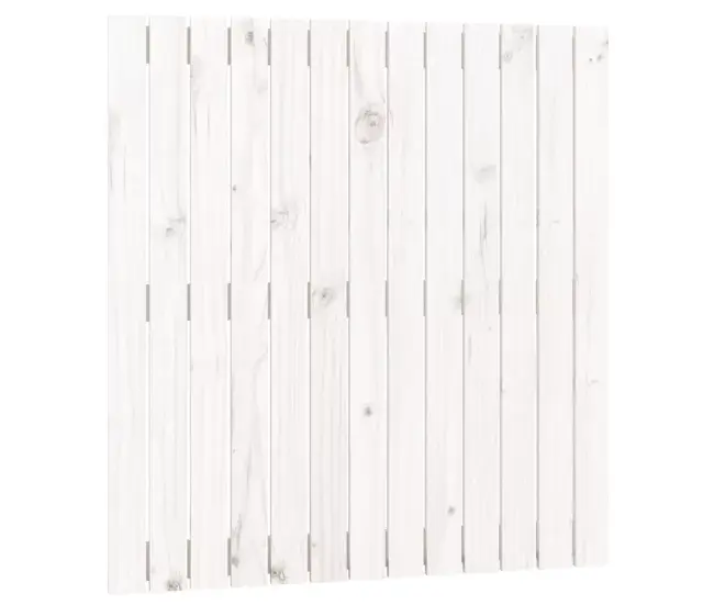 Cabecero de cama de pared madera maciza pino gris 82,5x3x60 cm