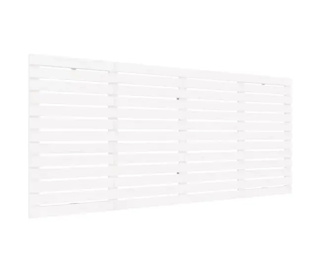 Cabecero cama de pared madera maciza pino blanco 166x3x91,5 cm