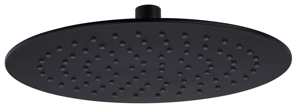 Cabezal de ducha negro de 250 milímetros .