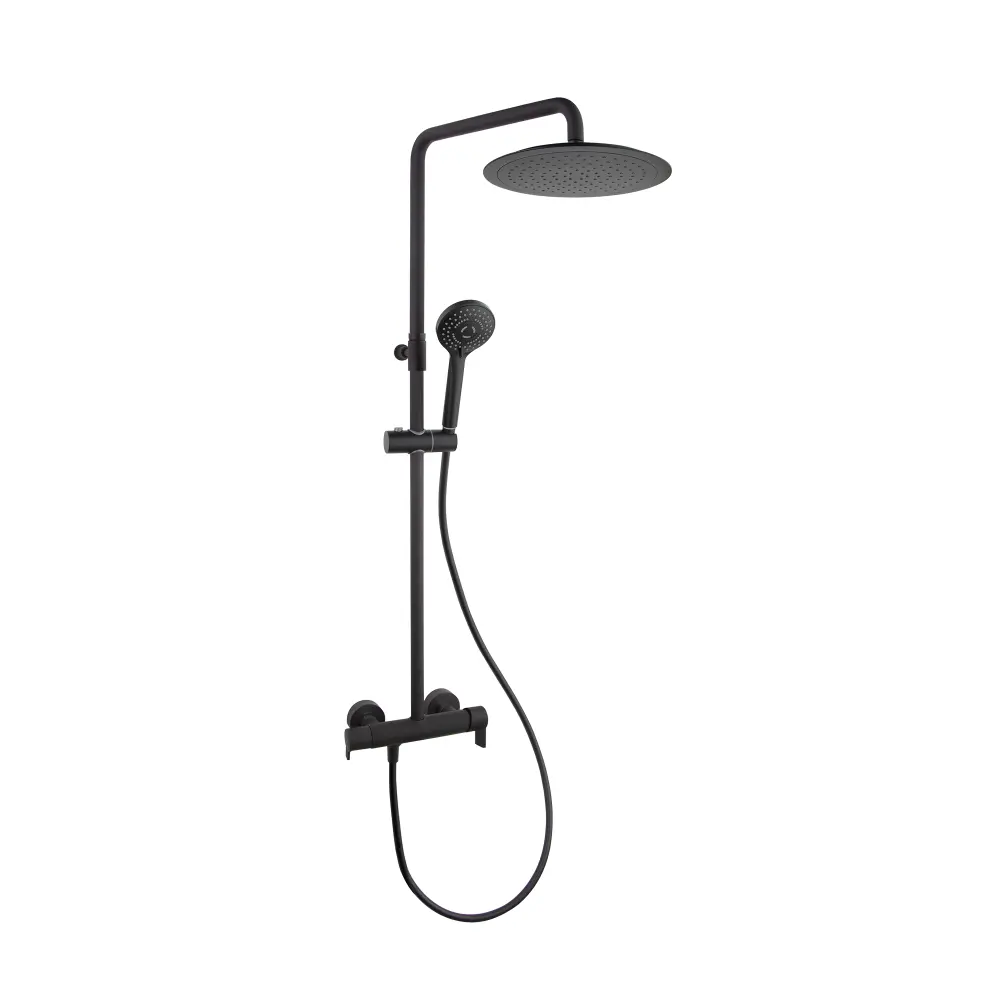 Columna de ducha con grifo monomando y barra telescópica