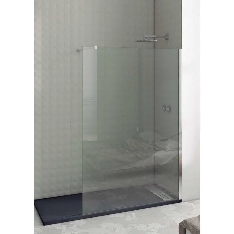 Mampara fija 90cm. Cristal 8mm. Antical perfil cromo brillo