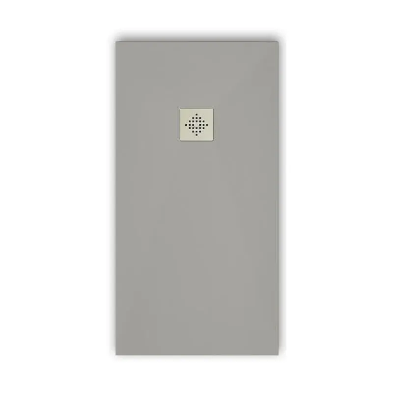 Plato de ducha pizarra genuino gris 70x150 cm rejilla acero inox.