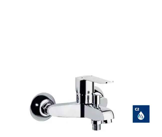 Ramon Soler Ramon Soler Grifo de Baño-Ducha Monomando Cromado con Sistema C2 de Ahorro de Agua Serie Ypsilon Plus