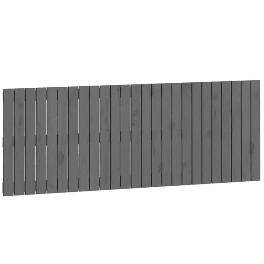 vidaXL cabecero de cama de pared madera maciza pino gris 159,5x3x60 cm
