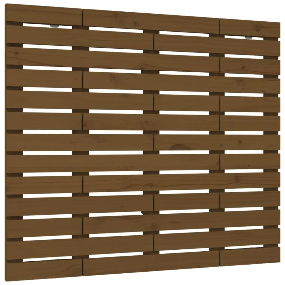 vidaXL cabecero cama pared madera maciza pino marrón miel 141x3x91,5cm