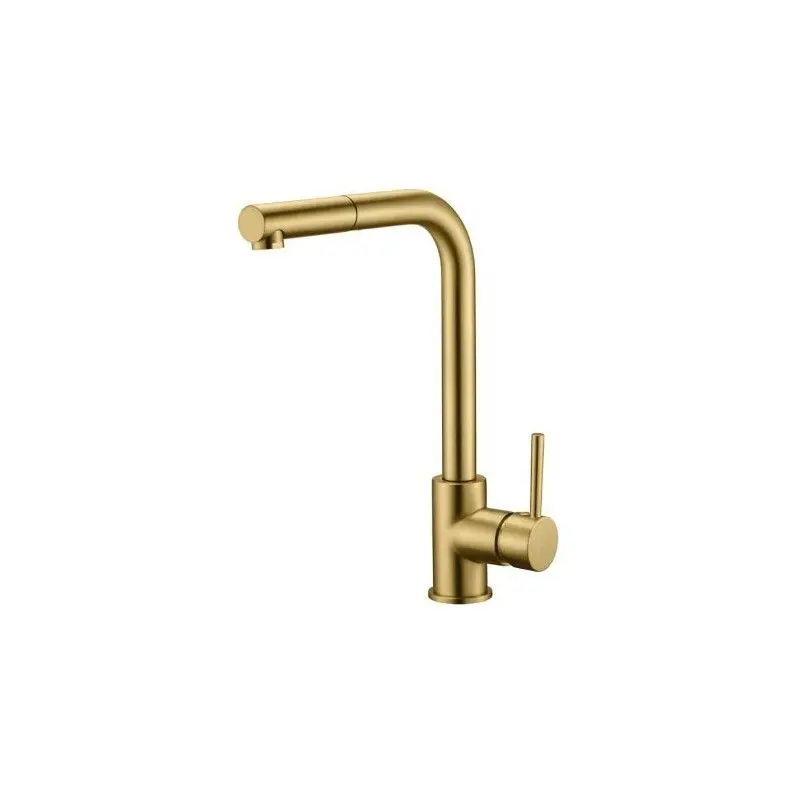 Griferí de cocina monomando extraíble oro cepillado serie malta