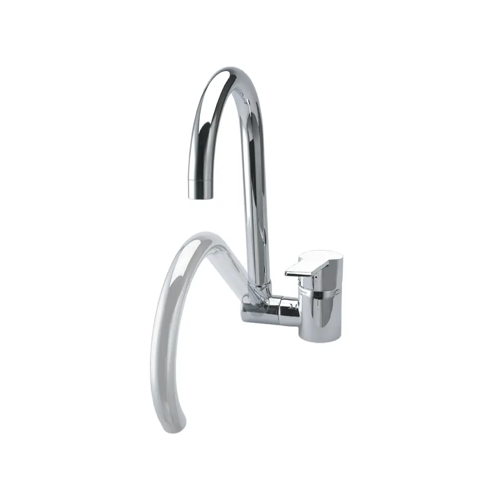Grifo de fregadero de cocina monomando con caño abatible