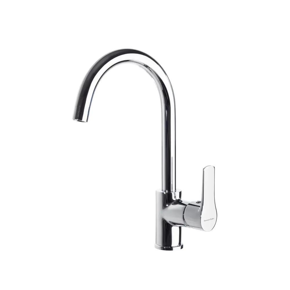 Grifo de fregadero de cocina monomando con caño cisne
